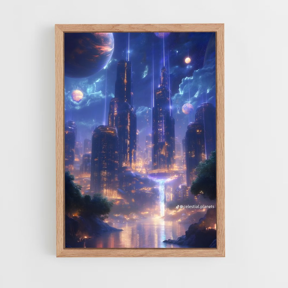 Poster Skyline Galactique – affiche Art spatial (vue 4)